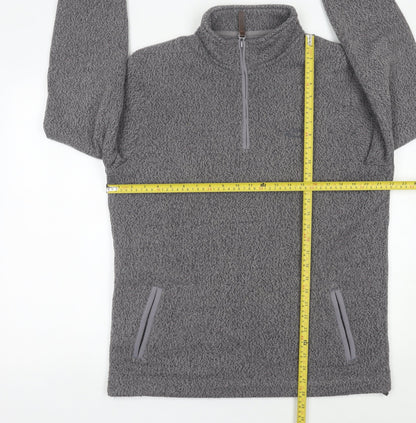 Weird Fish Mens Grey Pullover Fleece Sweatshirt L Long Sleeve Outdoor