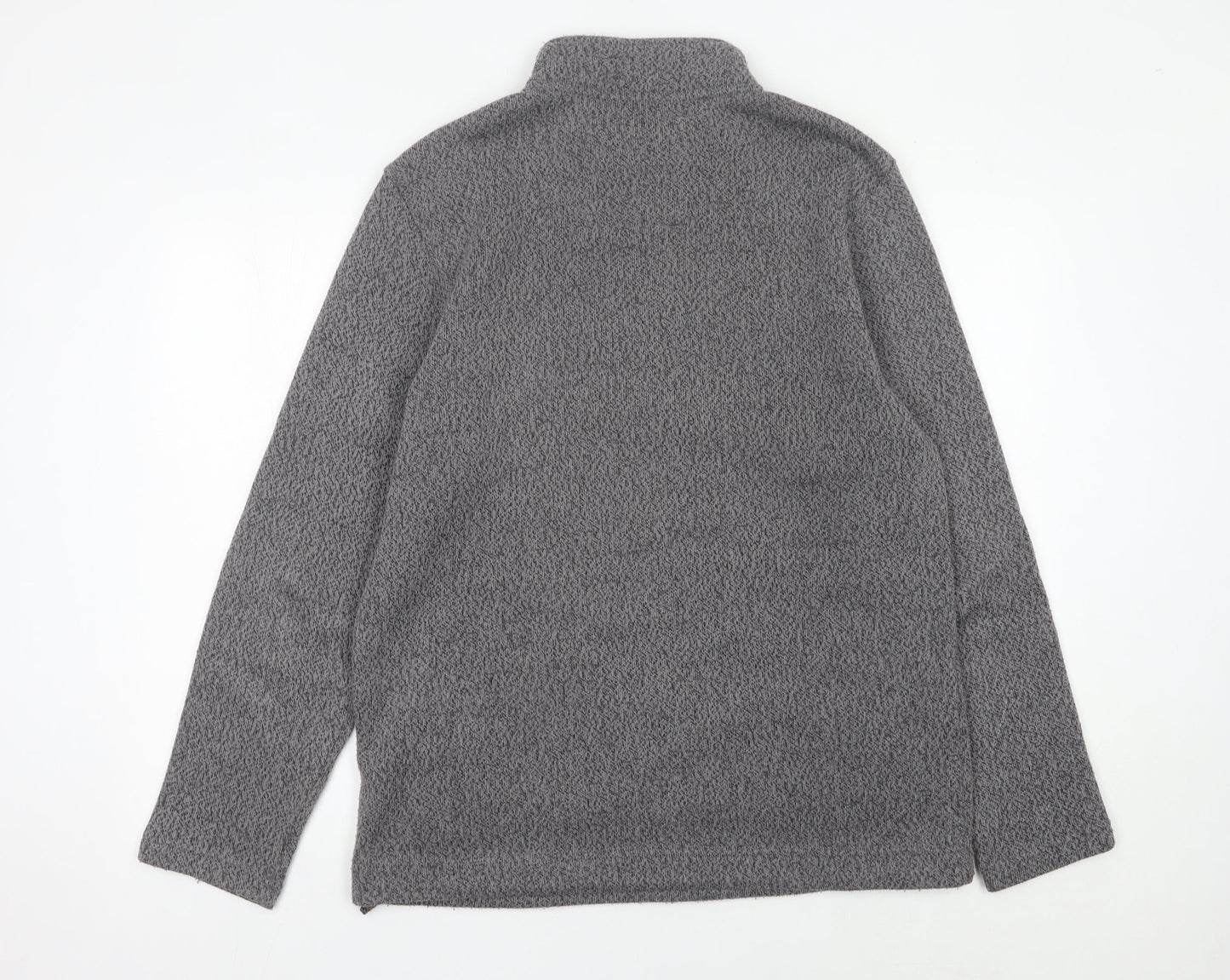 Weird Fish Mens Grey Pullover Fleece Sweatshirt L Long Sleeve Outdoor