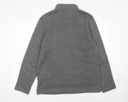 Weird Fish Mens Grey Pullover Fleece Sweatshirt L Long Sleeve Outdoor