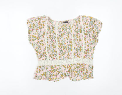 Womens UK Size 8 Topshop Pink Tunic Blouse