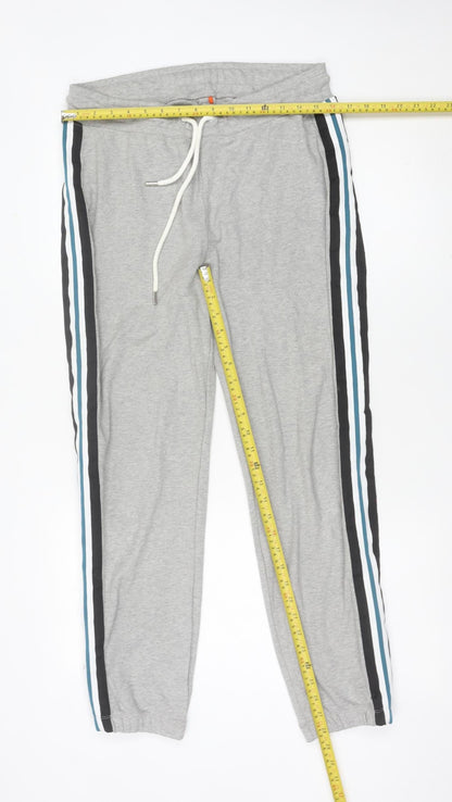 Asquith Men’s Grey Sweatpants L Stripe Casual Trousers