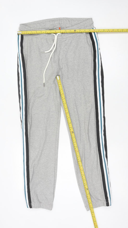 Asquith Men’s Grey Sweatpants L Stripe Casual Trousers