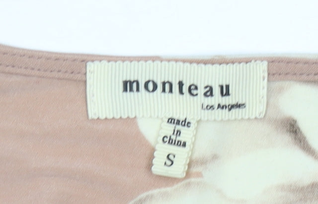 Womens UK Size S Monteau Pink Wrap Blouse