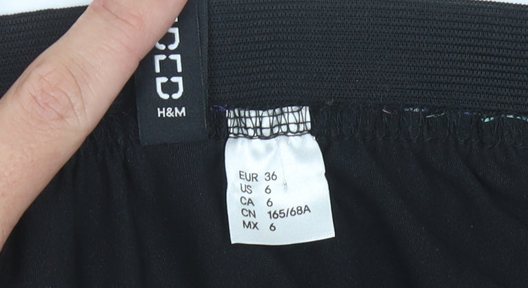 H&M Women’s Multicoloured Tropical Floral Midi Skirt Size 8