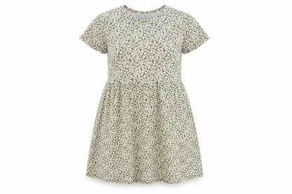 Pull&Bear Women’s Green Floral Skater Dress Size S Short Sleeve