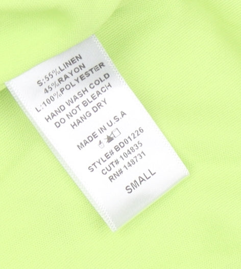 Blue Blush Women’s Green Bodycon Mini Dress Size S Sleeveless Ruffle Zip