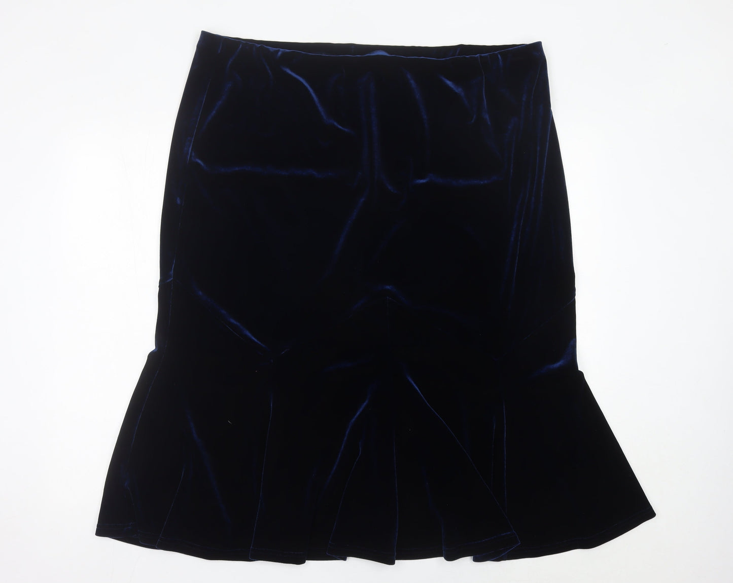 Womens UK Size 22 BM Trumpet Velvet Skirt