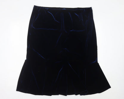 Womens UK Size 22 BM Trumpet Velvet Skirt