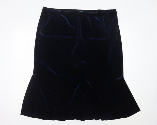 Womens UK Size 22 BM Trumpet Velvet Skirt