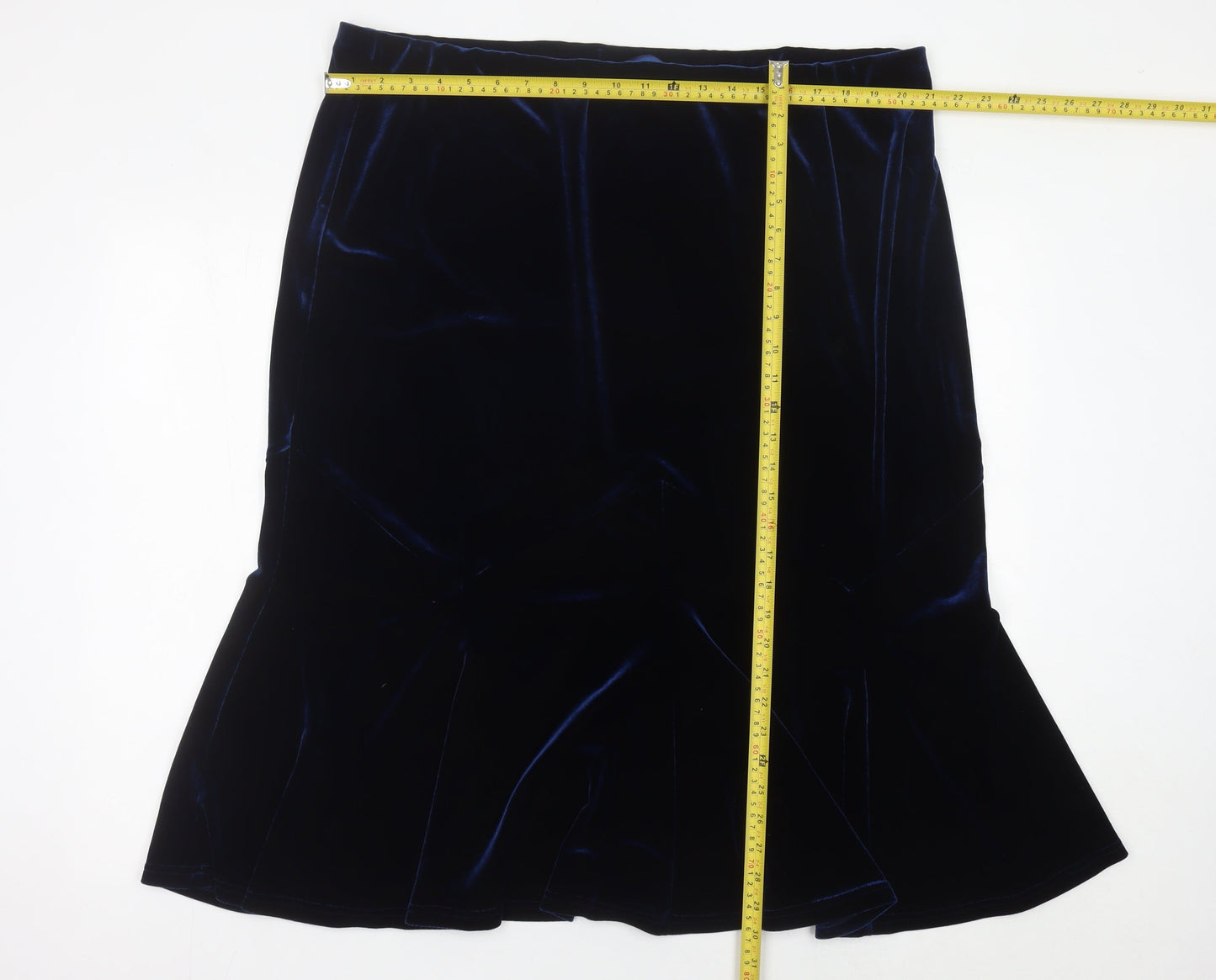 Womens UK Size 22 BM Trumpet Velvet Skirt