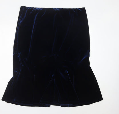 Womens UK Size 22 BM Trumpet Velvet Skirt