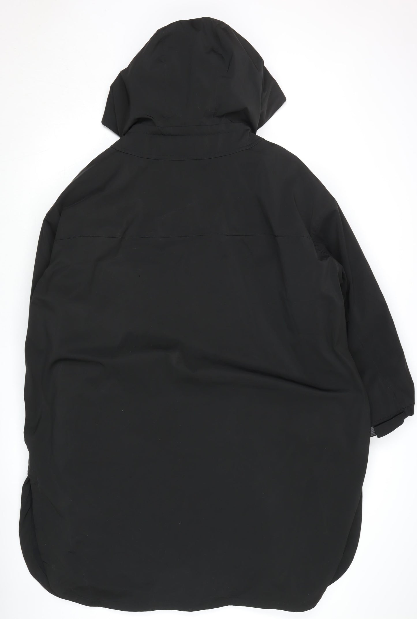 Zara Men Black S Parka Coat Hooded Long Casual Nylon Winter