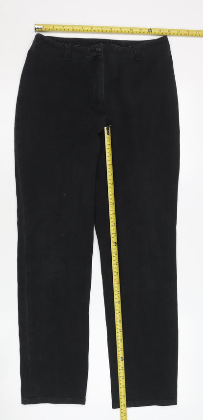 Ralph Lauren Women’s Black Straight Leg Jeans Size 8 Cotton Stretch