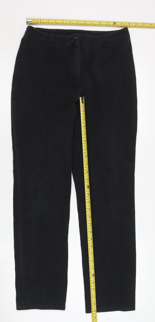 Ralph Lauren Women’s Black Straight Leg Jeans Size 8 Cotton Stretch