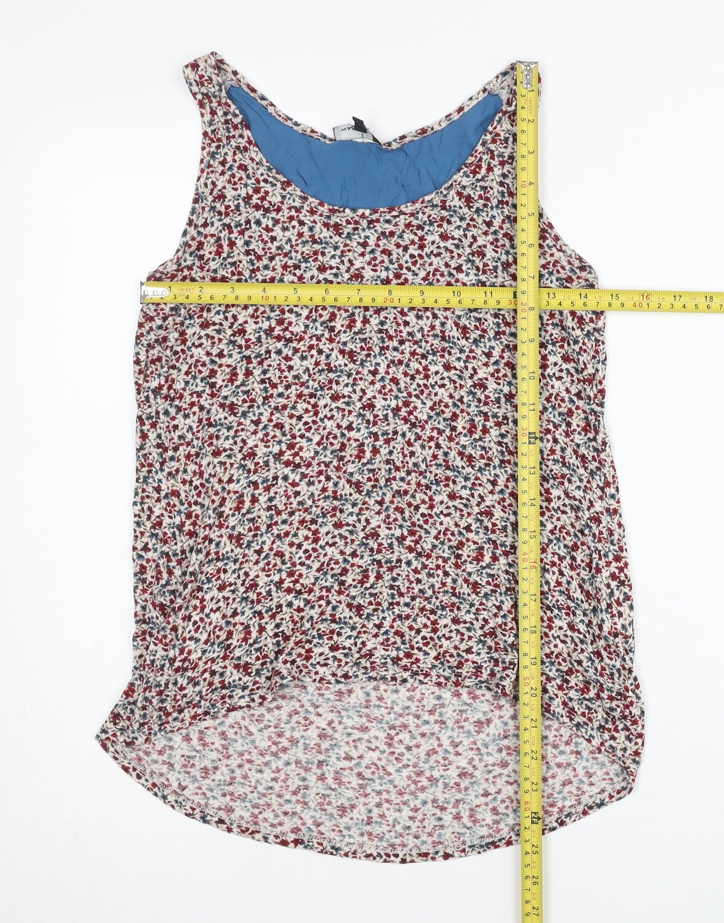 Womens UK Size 8 Warehouse Multicoloured Basic Tank