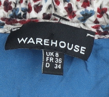 Womens UK Size 8 Warehouse Multicoloured Basic Tank