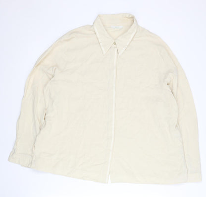 Womens UK Size 20 Marks and Spencer Beige Basic Button-Up