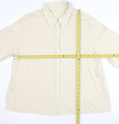 Womens UK Size 20 Marks and Spencer Beige Basic Button-Up
