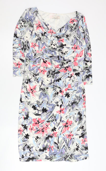Marks and Spencer Women’s Multicoloured Floral Sheath Dress Size 14