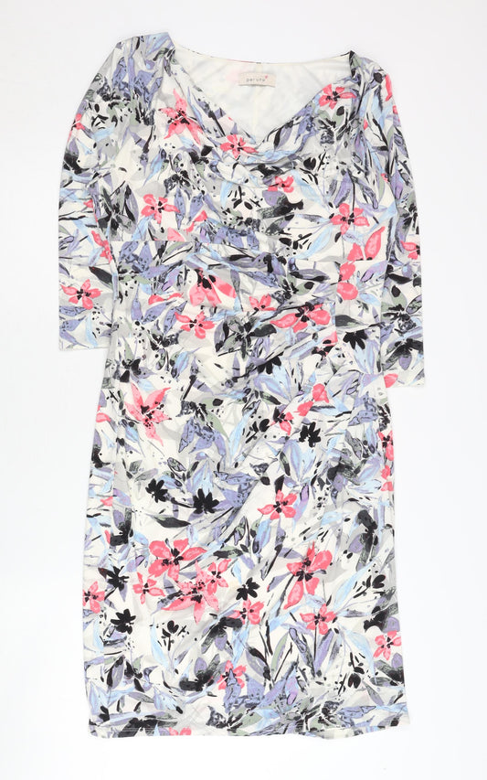 Marks and Spencer Women’s Multicoloured Floral Sheath Dress Size 14