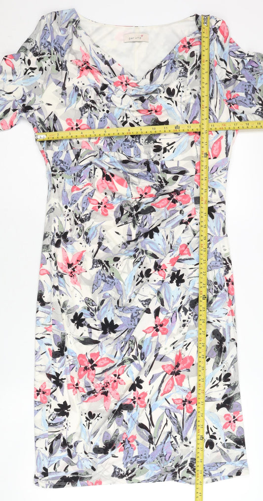 Marks and Spencer Women’s Multicoloured Floral Sheath Dress Size 14