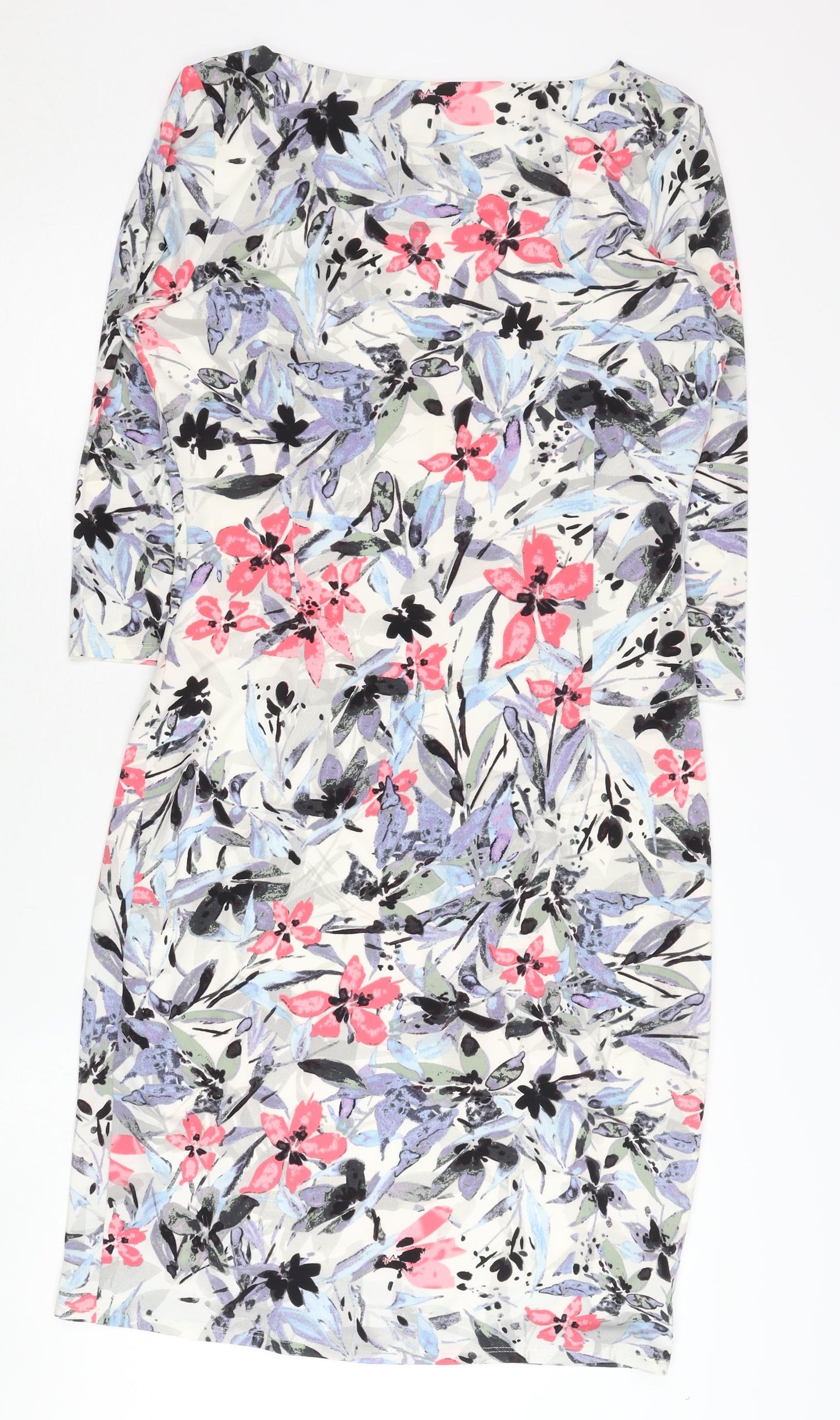 Marks and Spencer Women’s Multicoloured Floral Sheath Dress Size 14