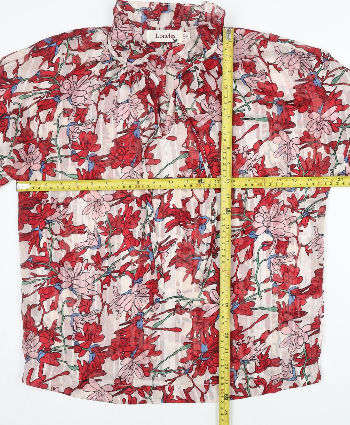 Womens UK Size 8 Louche Multicoloured Tunic Blouse