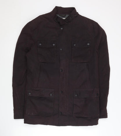 WRK Men’s Brown Military Jacket Medium Cotton Mid-Length