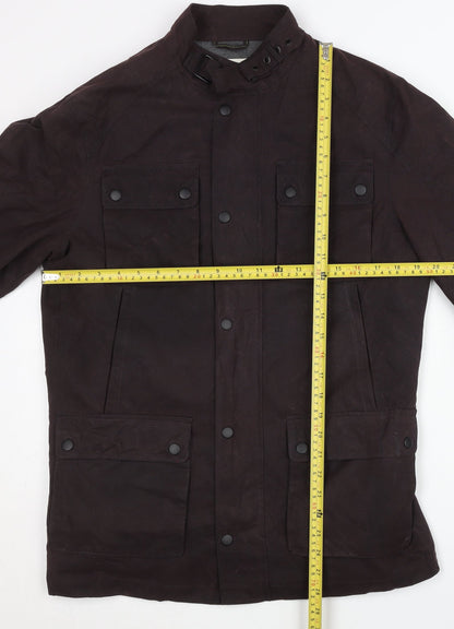 WRK Men’s Brown Military Jacket Medium Cotton Mid-Length