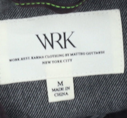 WRK Men’s Brown Military Jacket Medium Cotton Mid-Length