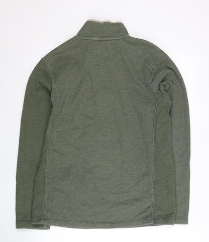 Mens UK Size S Mountain Warehouse Green Henley Sweatshirt