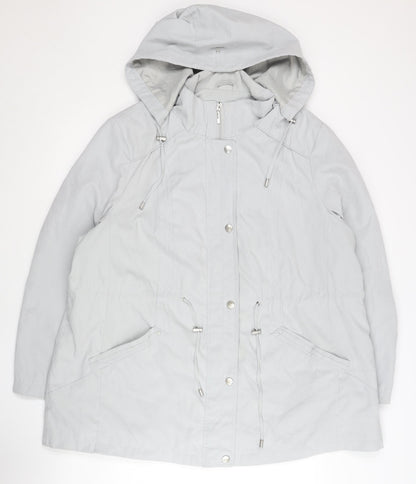 Womens UK Size XL Bm Collection Grey Parka Coat
