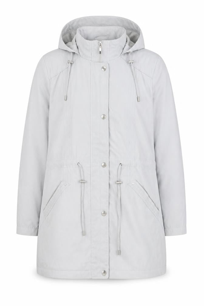 Bonmarché Women Grey XL Parka Jacket Hooded Mid-Length