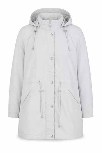 Bonmarché Women Grey XL Parka Jacket Hooded Mid-Length