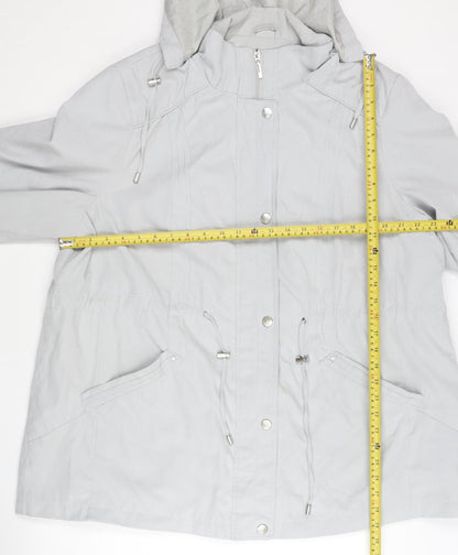 Womens UK Size XL Bm Collection Grey Parka Coat