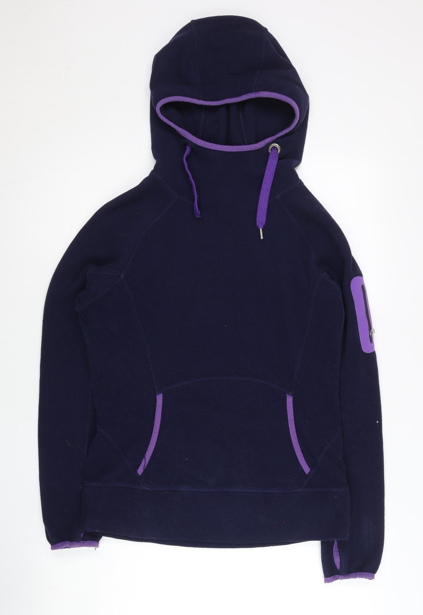 Berghaus Womens Blue Fleece Hoodie Size 12 Outdoor Hiking Pullover