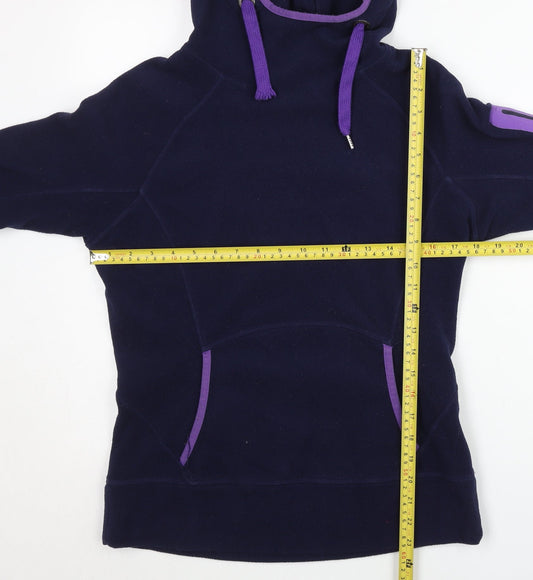 Berghaus Womens Blue Fleece Hoodie Size 12 Outdoor Hiking Pullover