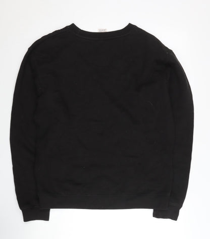 Delta Fleece Mens Black Anime Graphic Pullover Sweatshirt Size M