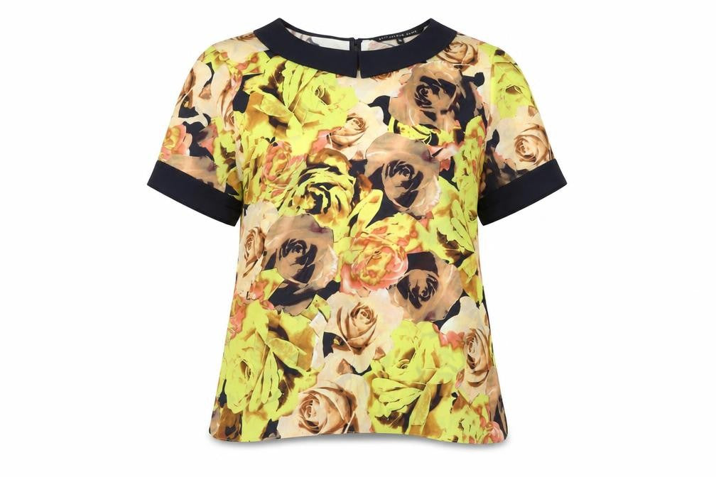 Womens UK Size 18 Betty Jackson Black Multicoloured Basic Blouse