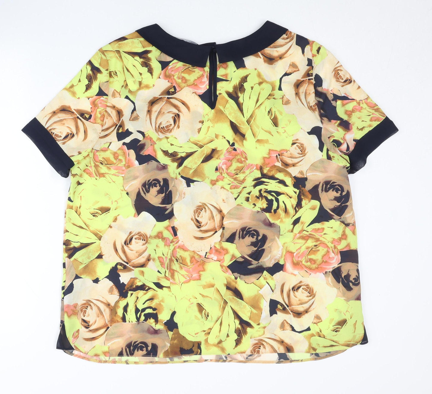 Betty Jackson Black Womens Multicoloured Floral Blouse Size 18