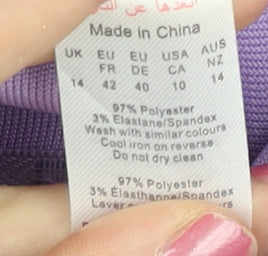 PrettyLittleThing Womens Purple Size 14 Cropped Corset Tank Top