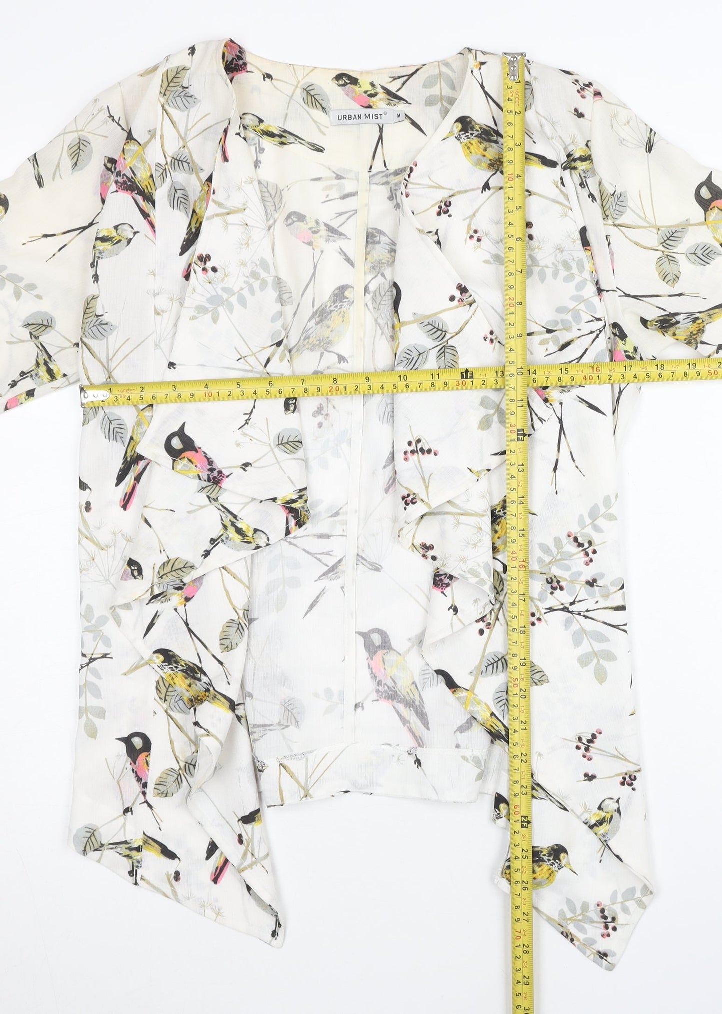 Urban Mist Women’s Multicoloured Bird Print Viscose Suit Top M