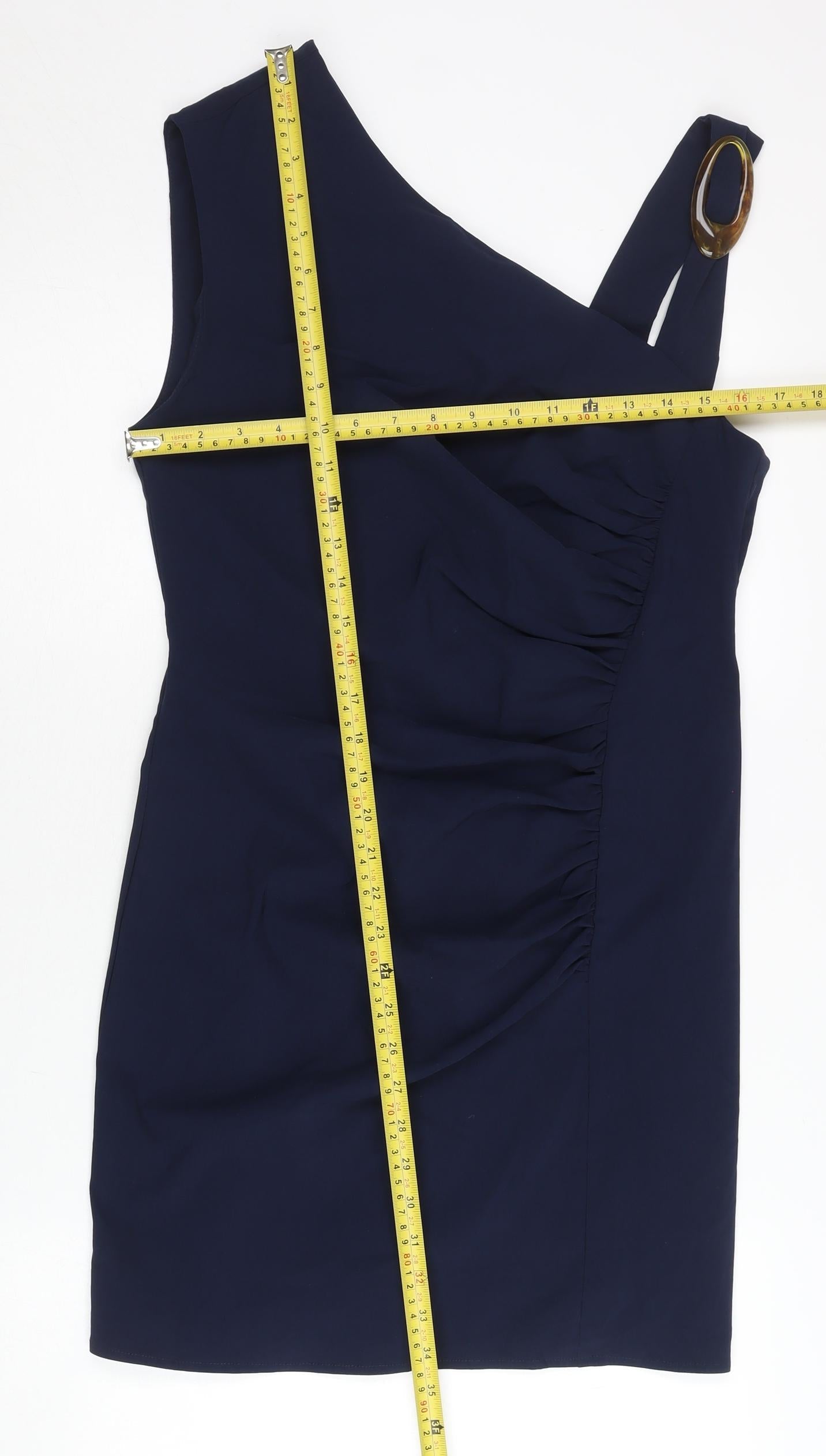ASOS Women’s Blue One Shoulder Bodycon Dress UK 14 Party Cocktail
