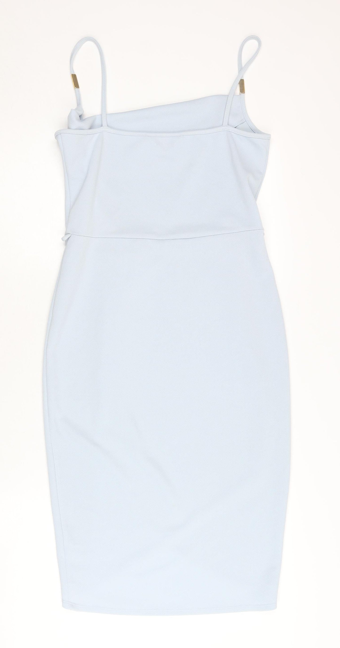 Miss Selfridge Women’s Blue Bodycon Cowl Neck Dress Size 10
