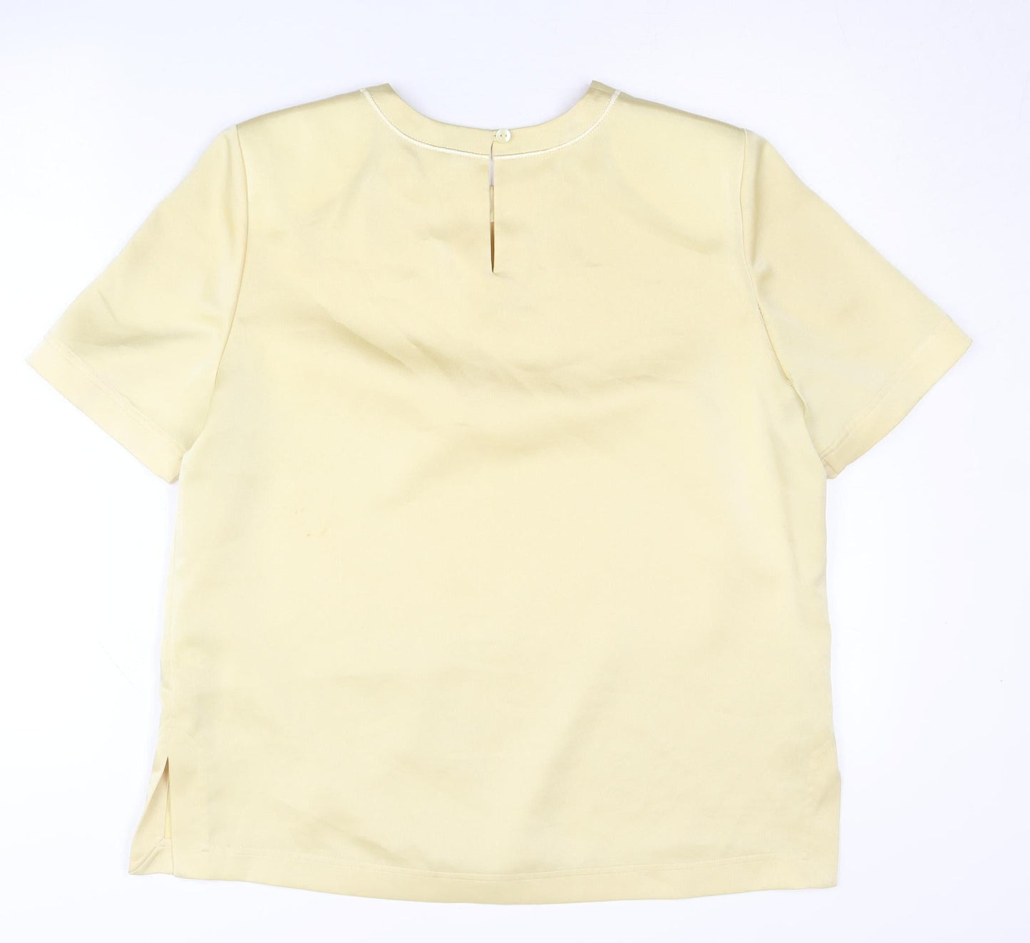 Womens UK Size 12 Viyella Beige Basic T-Shirt