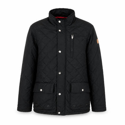 D555 Men’s Black Quilted Polyester Jacket M Regular Fit Casual