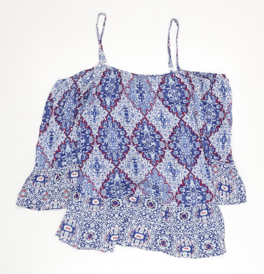 Womens UK Size 8 Marks and Spencer Blue Camisole Tank