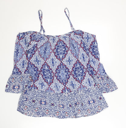 Womens UK Size 8 Marks and Spencer Blue Camisole Tank