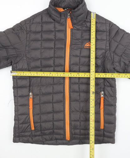 Snozu Boys Grey Quilted Puffer Jacket XS Lightweight Winter Coat