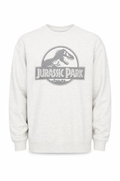 Gone Retro Men's Grey Jurassic Park Sweatshirt S Pullover Crew Neck